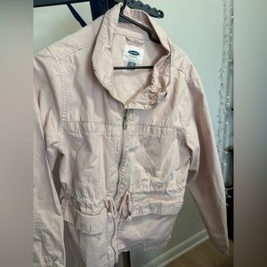 Old Navy Women's Light Pink Cargo Jacket XL Like New 100% Cotton